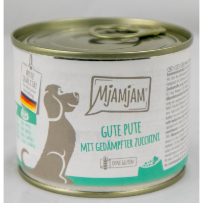 Hundefutter "Pute & Reis" - 200g Dose gute Pute an gekochtem Reis mit gedämpfter Zucchini
