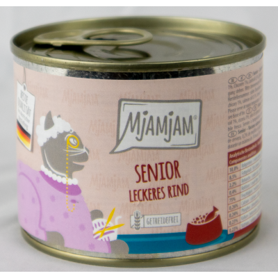 Katzenfutter "Senior" - 200g leckeres Rind für ältere Katzen 