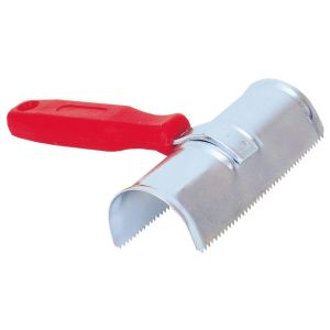 Striegel, 2-reihig - Metallstriegel halbrund