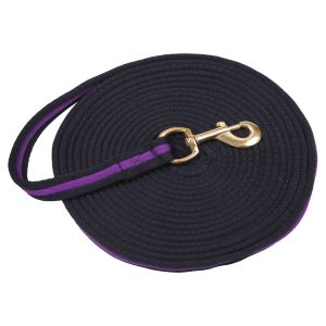 Longierleine Softlonge, 8 m lang, blau/violett 