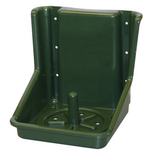 Salz-Lecksteinhalter in grün aus PVC für runde und eckige Steine - Halterung/Halter für Lecksteine