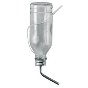 Trinkflasche 500 ml aus Glas mit Aluröhrchen - Tränkeflasche