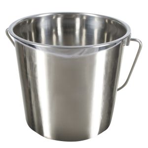 Edelstahleimer 5.7 Liter - Eimer aus Edelstahl mit Tragegriff - Hochglanzpoliert!