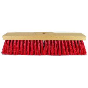 Straßenbesen 50 cm, Elaston rot, Sattelholz