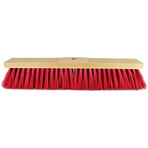 Straßenbesen 60 cm, Elaston rot, Sattelholz