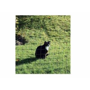 Netz für Katzen in grün (25 m x 75 cm) inkl. 9 Pfähle