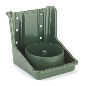 Salz-Lecksteinhalter in grün aus PVC mit herausnehmbarem Einsatz - Halterung/Halter für (Salz-) Lecksteine