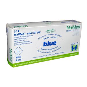MaiMed-Nitril ST PF Untersuchungshandschuhe L blau