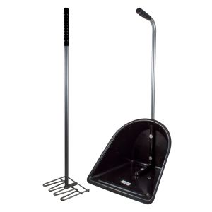 Mistboy komplett mit Schaufel und handlichem Mistkratzer, ideal zur Boxennachlese und für den Pferdetransporter oder zum schnellen Abmisten des Paddocks.