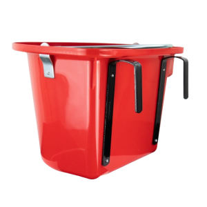 Futter- & Wassereimer in Rot - 12 Liter Füllmenge, mit Einhängebügel und Tragegriff