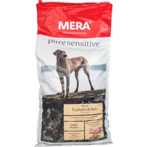 MERA pure sensitive mit Truthahn und Reis für sensible Hunde 12,5 kg getreidefrei glutenfrei